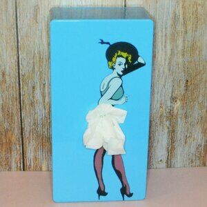 Vintage Pin Up Girl Tissue Box Table Top Or Wall Mount Home Decor Man Cave